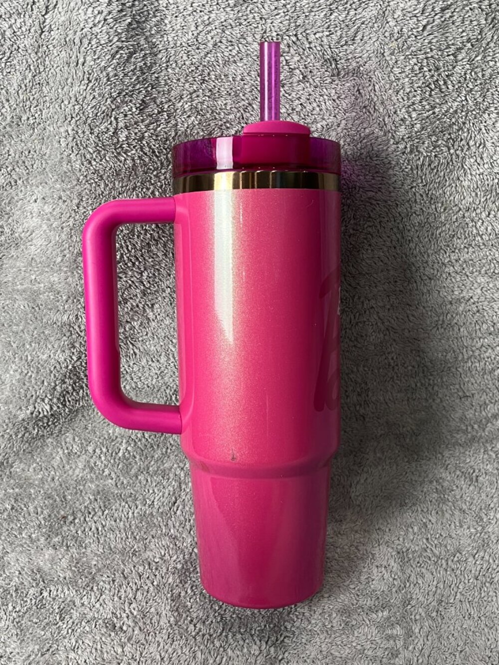 Stanley Barbie Icon Quencher 30 oz Pink Tumbler w/ Handle, Lid & Straw - Picture 9 of 12